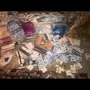 Chokers, lashes, hoops, bralettes, makeup bag